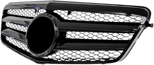 KAZONS Auto Kühlergrill für Ben z E-Class W212 E250 2009 2010, Grill Schwarz Glänzend Doppel-Lamellen Grill Front Doppel Rippen Grill Kühlergrill Links Rech