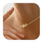 Dochais Kreuz Kette für Damen,14K Gold Vergoldet Kreuz Kette，Kette Gold Damen,Silber/Goldkette Damen für Frauen,Halskette Damen Gold Kreuz anhänger Silber/Gold Modeschmuck Damen Geschenke