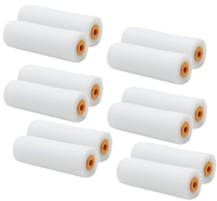 DIKACA Farbroller 12er-Pack Zum Streichen Latex-farbroller Schaumstoffrollen Für Wände Decken Schränke Möbel