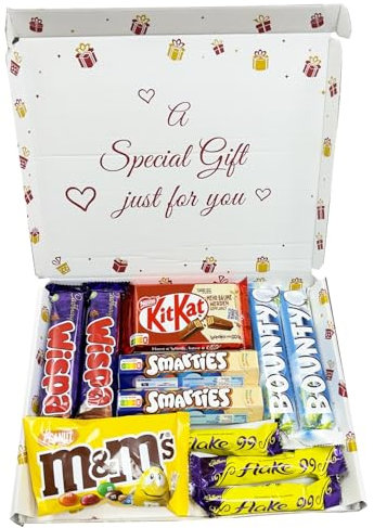 Premium Chocolate Gift Box - 12-Piece Assortment | KitKat, Flake, Coconut, Wispa, Peanut Balls & Smarties | Perfect Sweet Treat | Gift for Family, Friends & Special Occasion | Festival Surprise
