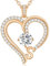 CDE Kette Damen Herz Rosegold Halskette für frauen Anhänger Buchstabenkette A-Z Personalisiert Kette Geschenk mit Anhänger Schmuck Geburtstag Weihnachten Valentinstag Muttertag (S)