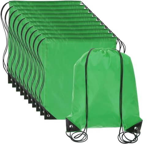 PATIKIL Sac À Dos À Cordon, 20 Pièces Sacs À Cordon du sport Pour Sports Gym Yoga Voyage Natation Plage, Vert Prairie