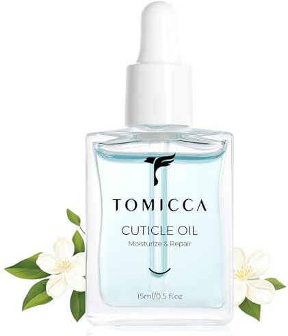 TOMICCA Nail Cuticle Oil for Dry Brittle Nails | Vitamin E, Olive Oil & Squalane Blend | Repair Cracked Cuticles & Strengthen Nails | Non-Greasy 15ml