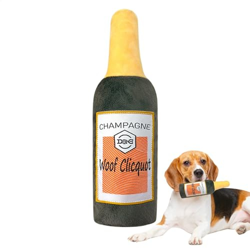 Quietschendes Hundespielzeug aus Plüsch – Bierflasche zum von Plüschtieren