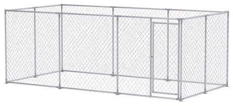 NAIZY Hundekäfig 400x200x165 cm Groß Hundelaufstall mit Tür Welpenlaufstall Hundehütte Outdoor & Indoor Hundezwinger Hundezaun, Rechteckig