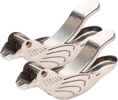 2 Pcs Silver Bird Shape Lemon Juicer Stainless Steel Manual Lemon Juicer and Lime Squeezer, Manual Lemon Juicers, Fruit Juicer Portable Lemon Citrus Bird Lemon Juicers Kitchen Tools