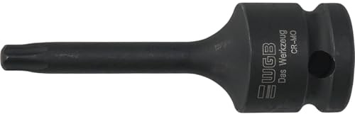 WGB Steckschlüssel Torx 45 - Kraft Steckschlüssel mit 1/2 Zoll vierkant, TX45 schwarz