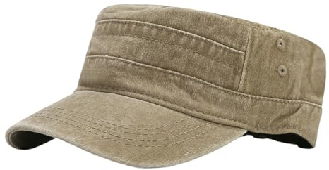 CMLDJBD Cappelli con Parasole Cappello Piatto Lavato E Angosciato per Uomini Donne Visiera A Bordo Corto-Colore Cache-Regolabile