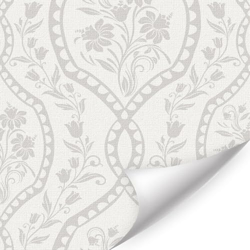 TOARTi Bohemian Wallpaper Beige Flower Peel and Stick Wall Decor 44x300cm