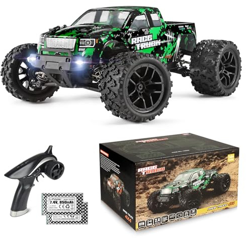 HAIBOXING 1:18 Scale All Terrain RC Car 18859, 36 KPH High Speed 4WD Electric Vehicle with 2.4 GHz Remote Control, 4X4 Waterproof Off-Road Truck with Two Rechargeable Batteries
