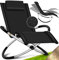 KESSER® Chaise Longue de Relaxation | Transat | Chaise Longue de Jardin | Chaise de Jardin | Chaise Pliante | Chaise Longue à Bascule | Fauteuil à Bascule | Fauteuil Relax Ergonomique, Le Noir