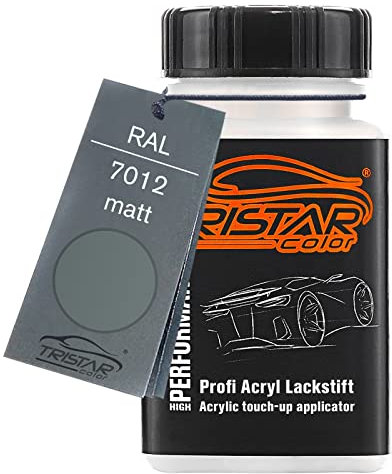 TRISTARcolor RAL 7012 Basaltgrau mat Crayon de retouche de peinture 50 ml à séchage rapide