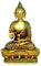 StonKraft eSplanade Meditierender Buddha – Messing-Metall-Statue, Murti, 17,8 cm