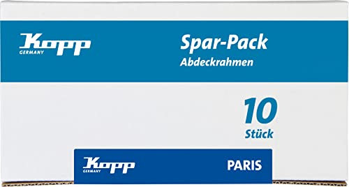 Kopp PARIS 1-fach Abdeckrahmen in Matt-Schwarz - 10 Stück - 83 x 83 x 9,5 mm - Rahmen für Steckdosen & Schalter - Stilvoller Steckdosenrahmen aus Kunststoff - Hochwertiger Lichtschalter-Rahmen