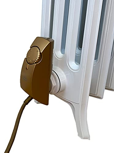 Heatpol Horizontal Electric Radiator Elelement, Column Radiators, Cast Iron, Steel, Aluminium (1200W, Gold)