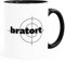 MoonWorks® Kaffee-Tasse Bratort Bürotasse lustige Kaffeebecher für Krimifans schwarz Keramik-Tasse
