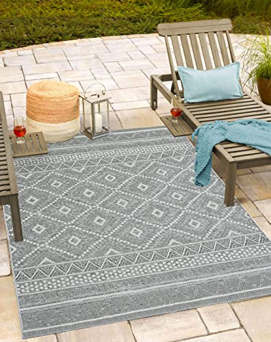 Mia's Teppiche Adora - moderner Teppich, Boho-Style, In- und Outdoor geeignet, besonders flach, ideal für Küche und Esszimmer Aber auch für Balkon oder Terrasse