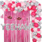 YEEHAW Space Cowgirl Party Dekorationen Bachelorette Ballon Girlande Kit Disco Cowgirl Banner Rose Red Lametta Girlande Party Dekorationen Erwachsene Nashville Junggesellenabschied Party Supplies