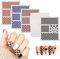 MWOOT 5 Sheets Nail Art Stickers - 3D Self-adhesive Decals for French Nails - DIY Manicure Tips