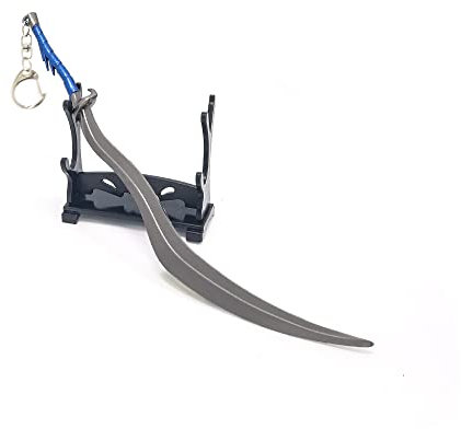 Chewmeter Elden Ring Bloodhound's Fang Curved Greatsword Knight Sword Replica Action Figures Toys Collection Gift Party Supplies Desk Decoration Backpack Pendant Gift, Multicolor, Medium