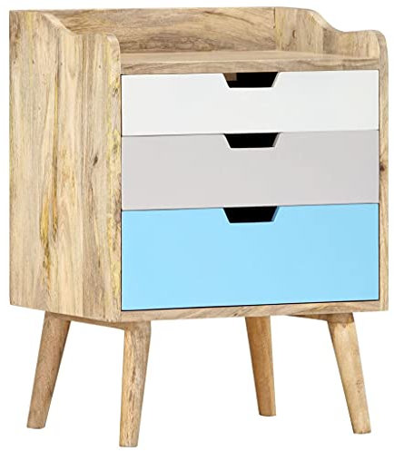 INLIFE Nachttisch 47 x 35 x 63 cm Massivholz Mango