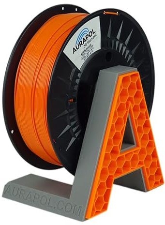 AURAPOL Filament 1.75 PETG mit +/- 0,02 mm Genauigkeit (1kg, RAL2004, Orange) - 1 kg 3D Drucker Filament aus PETG - Druckmaterialien kompatibel mit FDM(FFF) Druckern