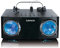 Lenco LFM-110 Dual Matrix RGB Partylicht - mit Nebelmaschine - integrierte Lichtshowprogramme - 1 Liter Fassungsvermögen für Nebelflüssigkeit - Nebel-Timer - schwarz