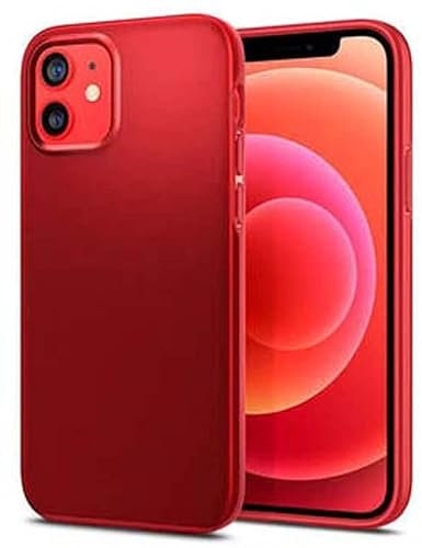 KANUZ Para Apple iPhone 12 Mini (2020) de 5.4 pulgadas, cubierta trasera ultrafina completamente envuelta a prueba de golpes [protección de pantalla y cámara] (color : rojo)