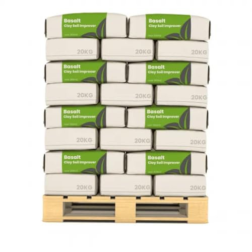 Basaltmehl - 960 kg für 9.600 m2 - Naturbelassenes Urgesteinsmehl Für Gesunde Pflanzen Und Bodenverbesserung - Reich An Spurenelementen - Organifer