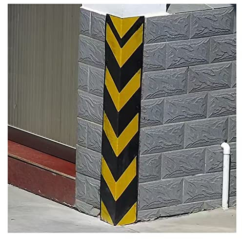 YJEUZCD Eckschutzprofil for Garagen, Anti-Kratzer Werkstätten Wand-Ecke Gummi Beschützer, Reflektierend Aufzug Kanten Schutzvorrichtungen, 1cm Dick (Farbe : Gelb, Größe : 1pcs-100cm)