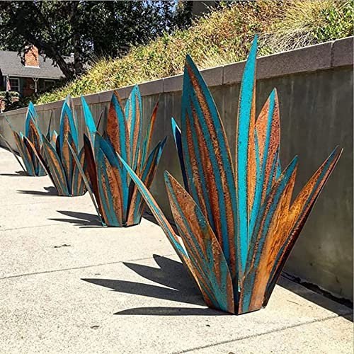 ILGUN Metall-Agave Pflanze - Große Tequila Rustikale Skulptur, Garten Kunst Statue Deko (A-2, L)