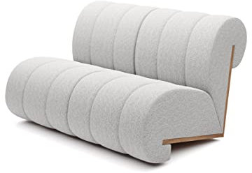 DomiMeble Sofa 2 Sitzer mit einzigartigem Design, aus hochwertigem Holz, leicht zu reinigendem Polyestergewebe, das Produkt muss Nicht zusammengebaut Werden (Catch me 1)