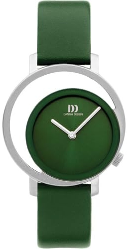 Danish Design Damenuhr Lederband grün ⌀32mm PINEA Silver IV33Q1271