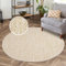 carpet city Kurzflor Teppich Wohnzimmer Gelb - 160 cm Rund - Einfarbig, Meliert - Teppiche Modern, Boho für Schlafzimmer, Esszimmer