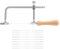 Tsudoku Scie à chantourner avec cadre en acier et 12 scies à fil de 1 mm de diamètre, coupe précise pour bois, métal, plastique, etc.