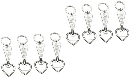 Alipis 8 Pz amore apribottiglie per le coppie ciondolo a cuore cucina gadget kitchen gadget portachiavi apriscatole per birra apri bottiglia nozze Bottiglia di vino amanti
