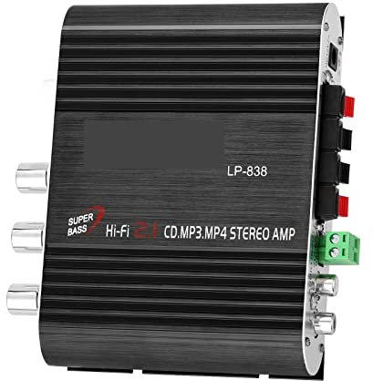 USKI Amplificador de Audio para automóvil Mini Amplificador de Potencia estéreo HiFi Subwoofer MP3 Radio de Coche 2,1 Canales hogar Supergraves Accesorios de Coche