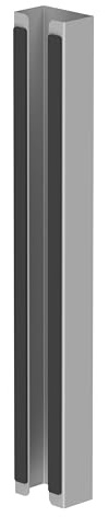 Eigentlich Kabelkanal Kabelmanagement magnetisch, Grau 35x5x3,2cm | Kabelschacht zur Kabelführung Schreibtischzubehör vertikal, Stahl, einfache Befestigung