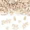 VIKY® 100 Stück Babyparty Deko Tischdeko Holz,Streudeko Konfetti,Baby Fußabdrücke Salbei Confetti,Baby Shower Deko Junge Mädchen,Streudeko Holz für Gender Reveal Party,Babyshower,Geburtstag Party Deko