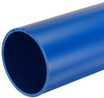 QUARKZMAN Tubo Rigido, Ttubo Trasparente PVC 81.4mm ID 90mm OD 12 Ad Alta Resistenza per Tubi Acqua, Acquario, Vasca per Pesci, Serra Giardino, Blu