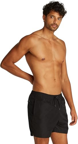 Calvin Klein Herren Badehose Medium Drawstring mit Tunnelzug, Schwarz (Pvh Black), M