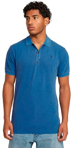 G-STAR Herren Dunda Overdyed Slim Poloshirt, Blau (Pilot gd D11595-D756-H190), L