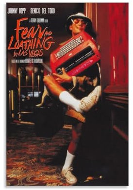 LISHDUNS Filmposter Fear And Loathing in Las Vegas, für Schlafzimmer, Wohnzimmer, Wanddekoration, Poster, Ästhetik, Art-Deco, 30 x 45 cm, ungerahmt