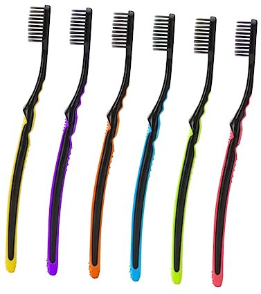 Beaupretty 6stücke Bambuszahnbürste Kopfbambuskohle Ergonomischer Griff Für Effektive Zahnreinigung Und Umweltfreundliche Mundhygiene