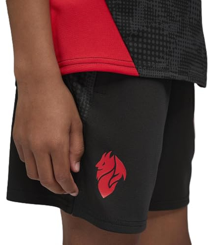 A.C. Milan - Pantaloncini Training con Tasche Bambino, Shorts Gara da Allenamento, Stagione 2025/2026, Prodotto Ufficiale, Bambino, Nero, 10 Anni