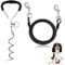 17.7inch Dog Tie Out Stake Dog Anchor for Dogs up to 100lbs, Dog Ground Lead Stake Dog Spike Anchor for Yard Outdoor Patio Camping and Beach, Holds Dogs