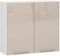 AKORD | Küchenhängeschrank - Oliwia W80 | 2 Regalböden & 2 Tür Küche Schrank | Einbauküche Küchenzeile Küchenmöbel Küchenschränke | Laminierte Platte | 80 x 30 x 72 cm | Weiß & Cappuccino Glanz