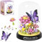 Schmetterling Blumenstrauß Bausteine Bausatz, kreativer DIY Insekt Blumen Bauset Blumen Pflanzen Blumenstrauß mit Staubschutzhülle, Insekt Blumenstrauß Bauspielzeugsets Geschenke für Erwachsene Kinder