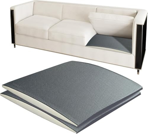 Strusery Supporto per Cuscino Seduta Divano 52x52 cm (2 Pezzi) - Rinforzo per Sedie e Divani, Inserti Spessi per Maggiore Comfort e Stabilità (Grigio)