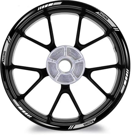 JHYBDP Adesivi per Cerchi Moto Decalcomanie per Cerchi per per Forza 125 250 300 350 750 MF13 Adesivi Modificati Adesivi per Cerchioni Ruota Moto(Bianco)